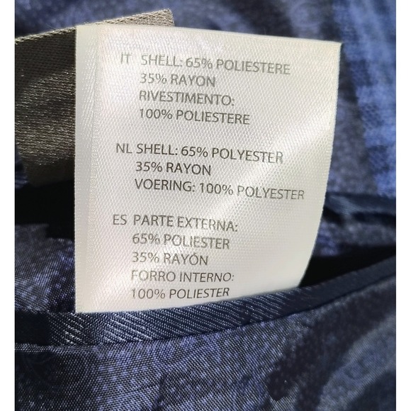 Oak Hill Sport Coat Blazer Jacket Mens 50/52R Plaid Blue Two Button  2XL - Picture 13 of 13